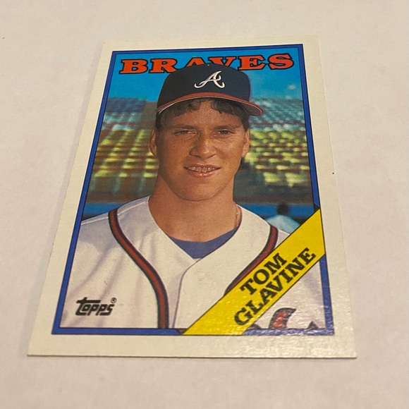 Tom Glavine RC 1988 Rookie Topps Baseball Card # 779 Atlanta Braves Vintage - Picture 3 of 3